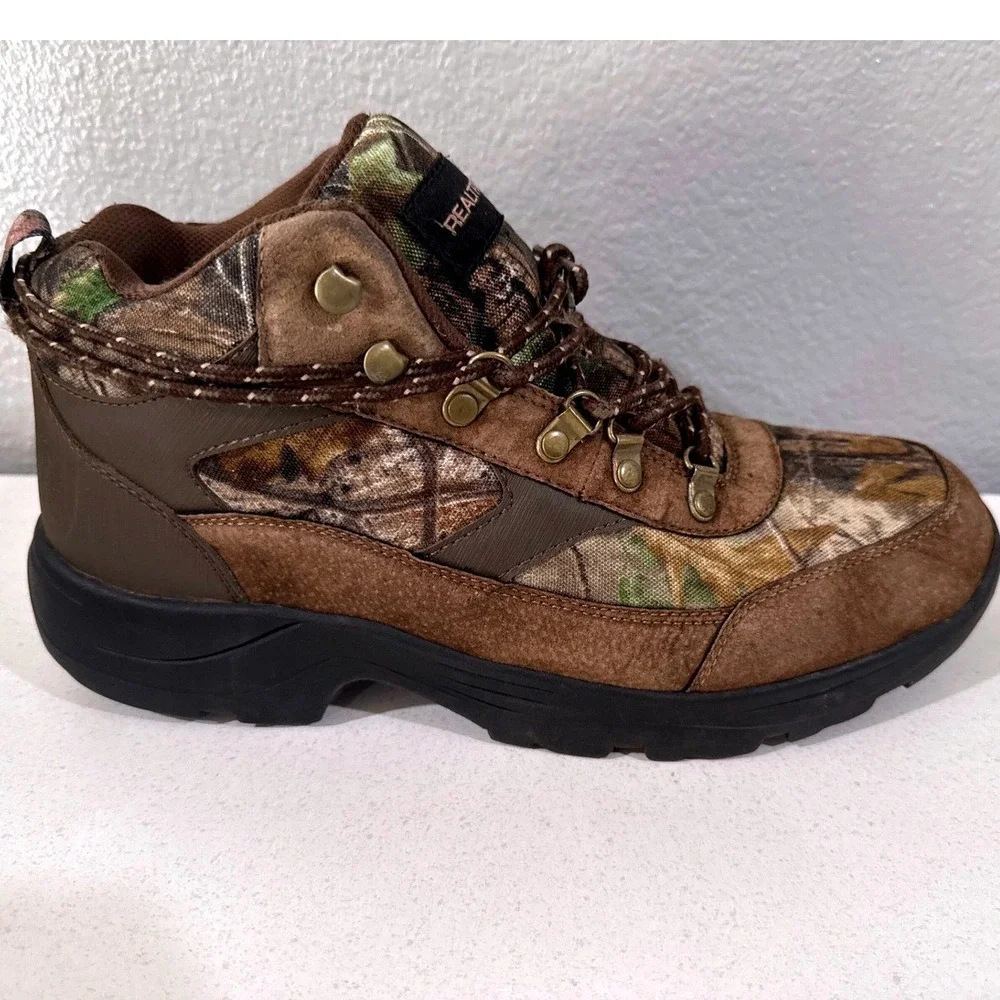 Realtree Camo‎ Hiking Hunting Boots Men's 11 Brown Leather Camouflage Gorcorp